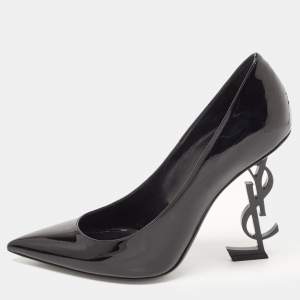 Saint Laurent Black Patent Opyum Pumps Size 37