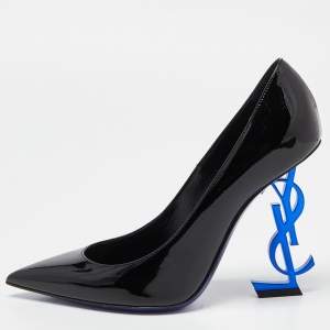 Saint Laurent Black Patent Leather Opyum Pumps Size 35.5