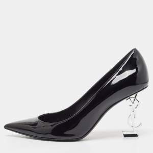 Saint Laurent Black Patent Leather Opyum Pumps Size 38