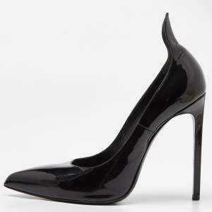 Saint Laurent Black Patent Leather Thorn Pumps Size 41.5 