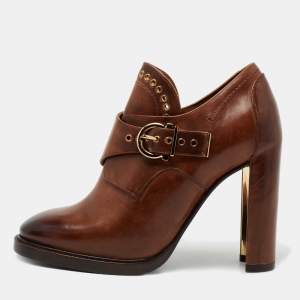 Salvatore Ferragamo Brown Leather Nevers Boots Size 39