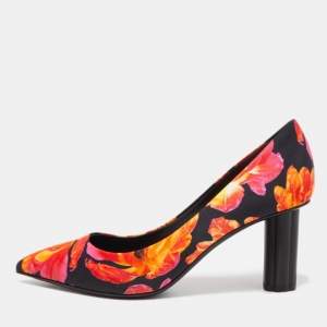 Salvatore Ferragamo Multicolor Floral Canvas Badia Pumps Size 39.5