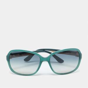 Salvatore Ferragamo Green/Green Gradient SF606S Rectangle Sunglasses