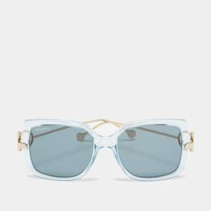 Salvatore Ferragamo Blue SF913S Gancio Sqaure Sunglasses