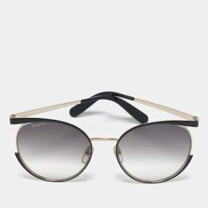 Salvatore Ferragamo Black/Gold Gradient SF 165 S Cat Eye Sunglasses