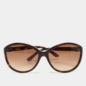 Salvatore Ferragamo Dark Brown SF645S Oval Sunglasses