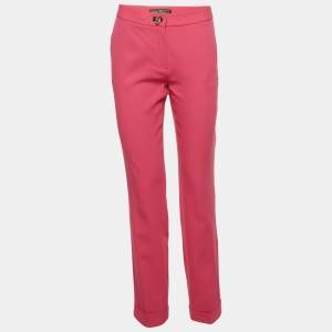 Pre Owned Salvatore Ferragamo Pink Wool Trousers M