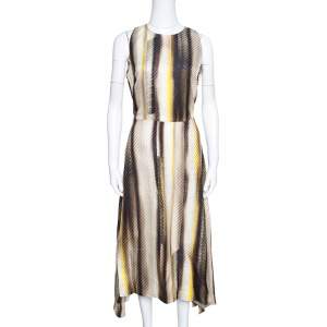 Salvatore Ferragamo Multicolor Printed Sleeveless Asymmetric Dress M