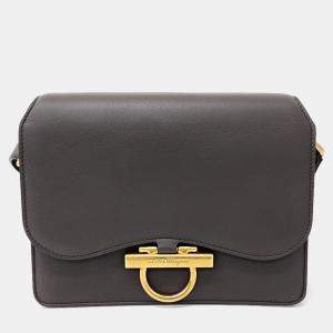 Pre Owned Salvatore Ferragamo Brown Leather Joan Crossbody Bag