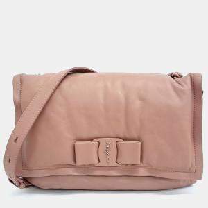 Pre Owned Salvatore Ferragamo Pink Leather Viva shoulder bag