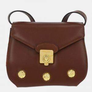 Pre Owned Salvatore Ferragamo Brown Shoulder Bag