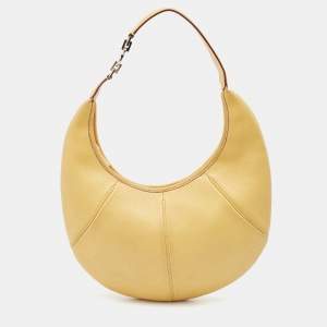 Salvatore Ferragamo Yellow Leather Hobo