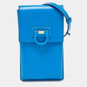 حقيبة كروس للهاتف سالفاتوري فيراغامو تريفوليو جلد أزرق