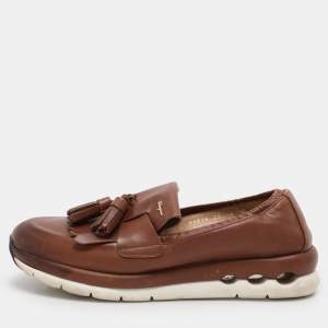 Salvatore Ferragamo Brown Leather Loafers Size 35.5