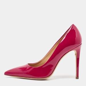 Salvatore Ferragamo Pink Patent Leather Ilary Pumps Size 38.5