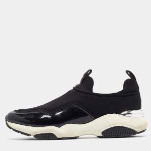Salvatore Ferragamo Black Nylon Slip On Sneakers Size 38