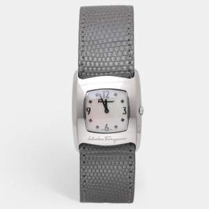 مملوكة مسبقًا ساعة يد نسائية سالفاتوري فيراغامو فارا صدف أم ستانلس ستيل 30 مم