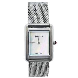 Salvatore Ferragamo Mother Of Pearl Stainless Steel Portrait SFDS00419 Women's Wristwatch 24 mm