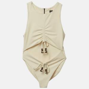 Pre Owned السامي لوس أنجلوس مايو أصفر بفتحات كريب مطاطي قطعة واحدة مقاس صغير