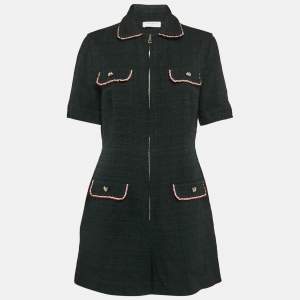 Sandro Black Tweed Playsuit L