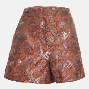 Sandro Brown Paisley Jacquard Shorts L