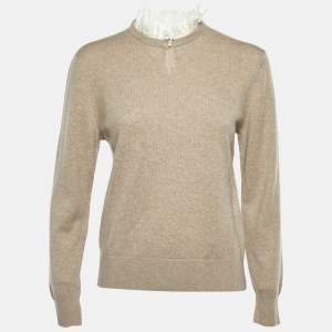 Sandro Beige Wool & Cashmere Isaure Sweater S