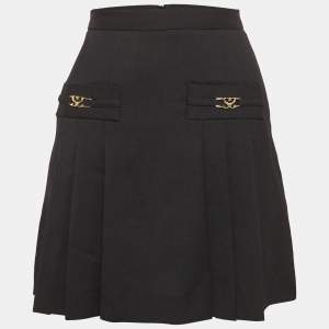 Sandro Black Wool Pleated Mini Skirt XS