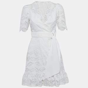 Sandro White Lace Belted Mini Dress S