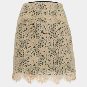 Sandro Beige Lace Knee Length Skirt L