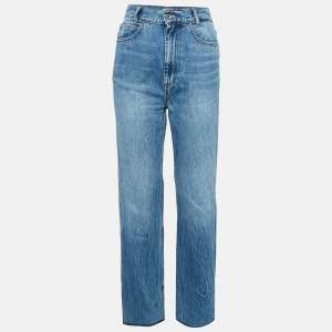 Sandro Blue Faded Denim Straight Leg Jeans S Waist 26"