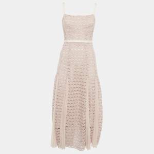 Sandro Pink Lace Sleeveless Midi Dress S