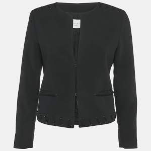 Sandro Black Wool Lace-Up Blazer S