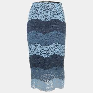 Sandro Blue Lace Midi Skirt S