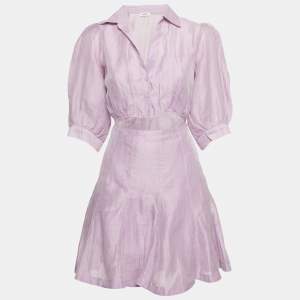 Sandro Light Purple Linen Cut-Out Mini Dress XS