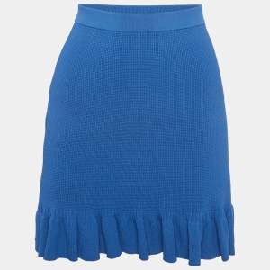 Sandro Blue Knit Mini Skirt M