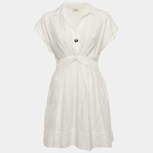 Sandro White Cotton Blend Mini Dress S