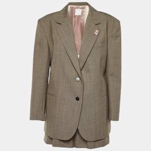Sandro Brown Wool Oversized Blazer & Shorts XL