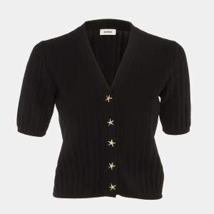 Pre Owned Sandro Black Rib Knit Sweater L