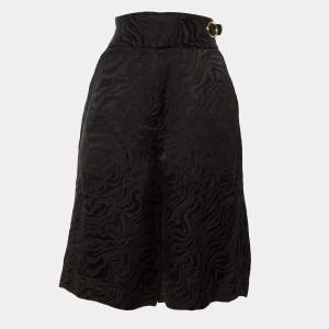 Pre Owned Sandro Black Jacquard Culottes M