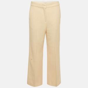 مملوكة مسبقًا بنطلون ساندرو بيج تويد بقصة مستقيمة مقاس كبير (لارج)