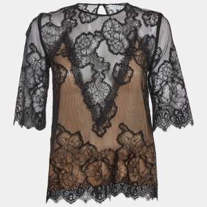 مملوكة مسبقًا Sandro Black Lace Top S
