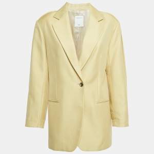 Sandro Gold Single-Button Blazer M