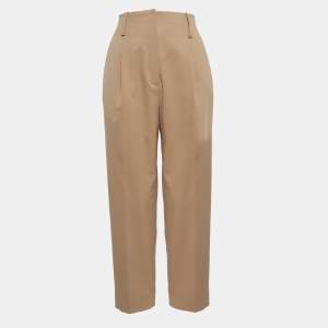 Sandro Brown Wool Blend High-Waist Trousers S