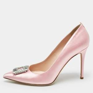 SJP Sarah Jessica Parker Pink Satin The LJ Recital Pumps Size 39