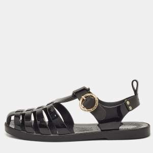 Pre Owned See by Chloe Black Rubber Flora Sandals Size 39