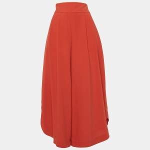  See by Chloé Peppery Red Crepe Flared Culottes M