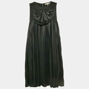 See by Chloe Black Pleated A-Line Sleeveless Mini Dress XL