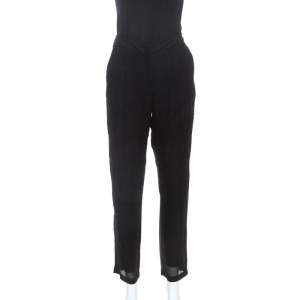 See by Chloe Black Chiffon Lined Tapered Pants S