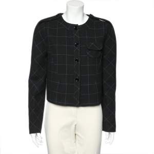 See by Chloe Black Square Patterned Wool Button Front Jacket XL