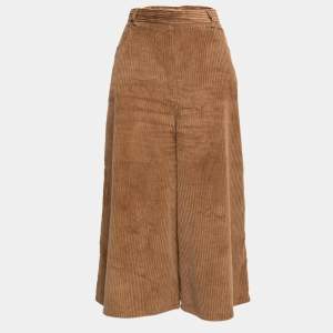 See by Chloe Brown Corduroy Cotton Cropped Wide Pants L